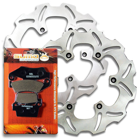 Yamaha Front + Rear Brake Rotor +Pads WR250 F 4T (2003-2013) WR450 F (2003-2011)