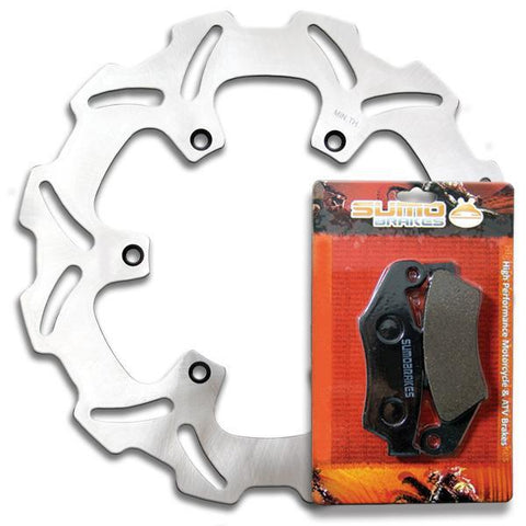 KTM Front High Quality Stainless Steel Brake Rotor + Pads (Check Compatibility)