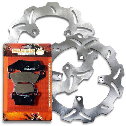 Kawasaki F+R Brake Rotor+Pads KX250 F/N [04-14] KX450 F/D [06-14] KLX450 [08-12]