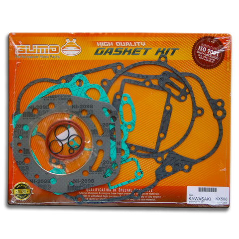 Kawasaki High Quality Complete Engine Gasket Kit Set KX 500 [1989-2005] (16Pcs)