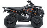 Black/Orange Shock Covers Kawasaki Brute Force 650 750 4x4 Power Edition (Set 4)