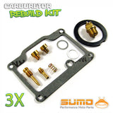 3 X Suzuki Quality Carburetor Rebuild Carb Repair Kit GT 750 Le Mans (1972-1973)