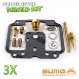 3 X Yamaha High Quality Carburetor Rebuild Carb Repair Kit XS 750 (1976-1977)